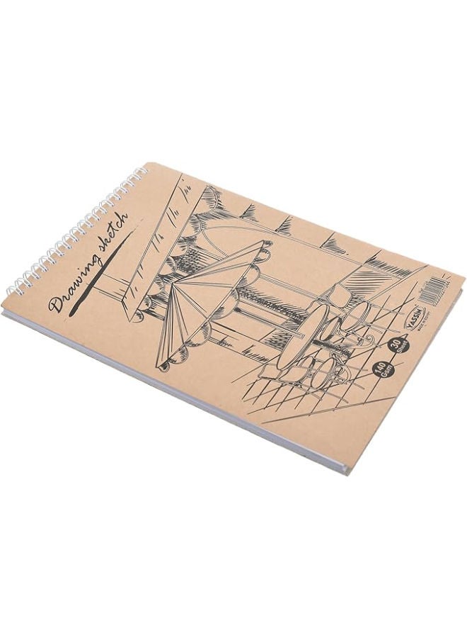 Yassin White Sketchbook, 30 Sheets 15x25cm Wire-Bound for Drawing and Art - Image 2