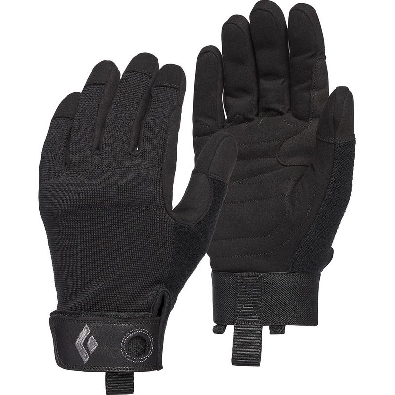 BLACK DIAMOND Crag Gloves | Breathable Stretch Mesh | Synthetic Leather Palm | Durable Protection for Belaying & Via Ferrata | Black | Medium - Image 3