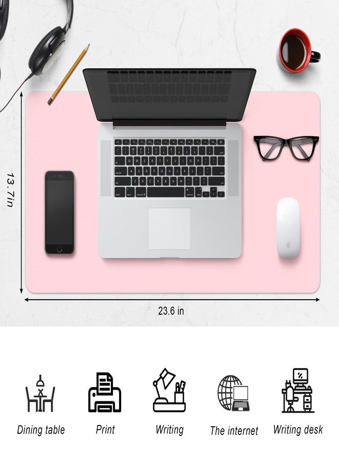 CADONO Leather Desk Pad Protector,Non-Slip Desk Pad,on-Slip PU Leather Large Mouse Pad,Easy Clean Desk Protecor Mat,Writing Pad for Office Work/Home/Decor(Eggshell, 23.6" x 13.7") - Image 4
