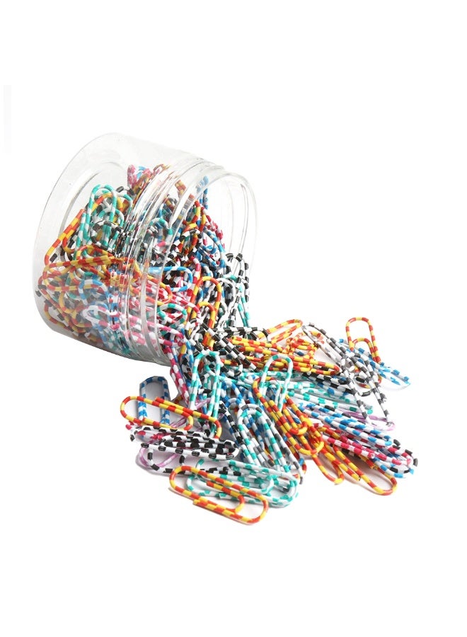 Paper Clips Colorful, 200PCS Office Paper Clamp（1.1 inch * 0.3 inch),  Paper Clips Great for Office School Document Organizing,  Multicolored(Style 2) - Image 1