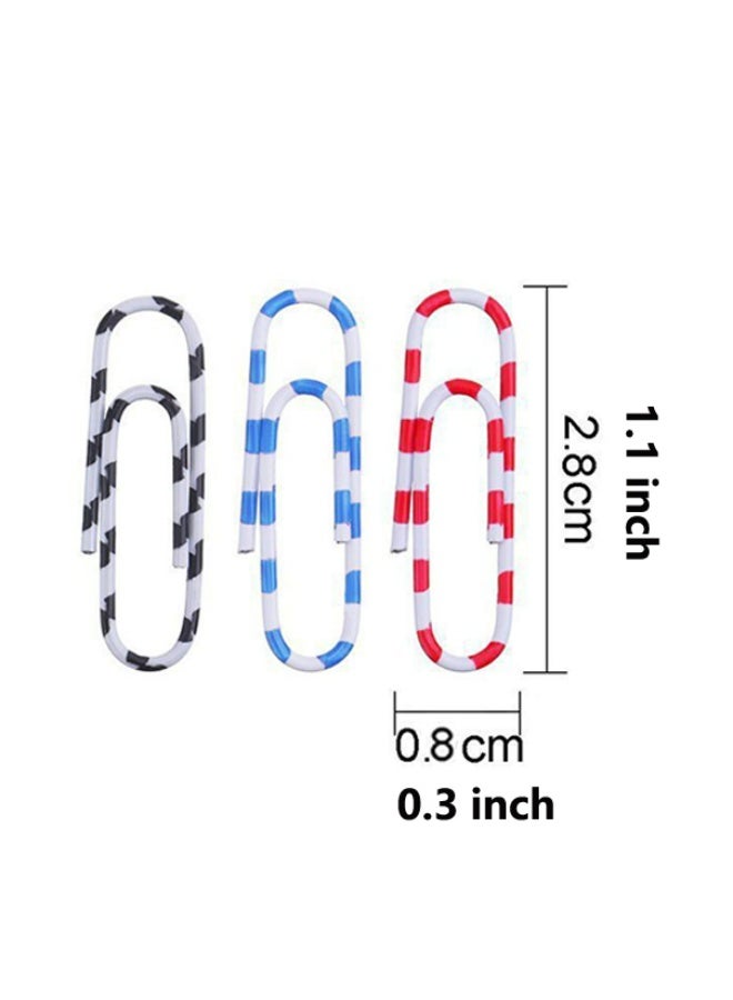Paper Clips Colorful, 200PCS Office Paper Clamp（1.1 inch * 0.3 inch),  Paper Clips Great for Office School Document Organizing,  Multicolored(Style 2) - Image 3