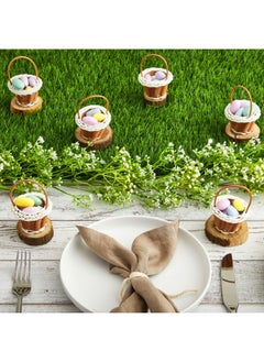 Juvale 24 Pack Mini Woven Baskets With Handles Bulk Miniature Baskets For School Projects Mini Wicker Baskets For Party Favors Tiny Baskets For Crafts Picnic 2X3 Inch  - Image 3