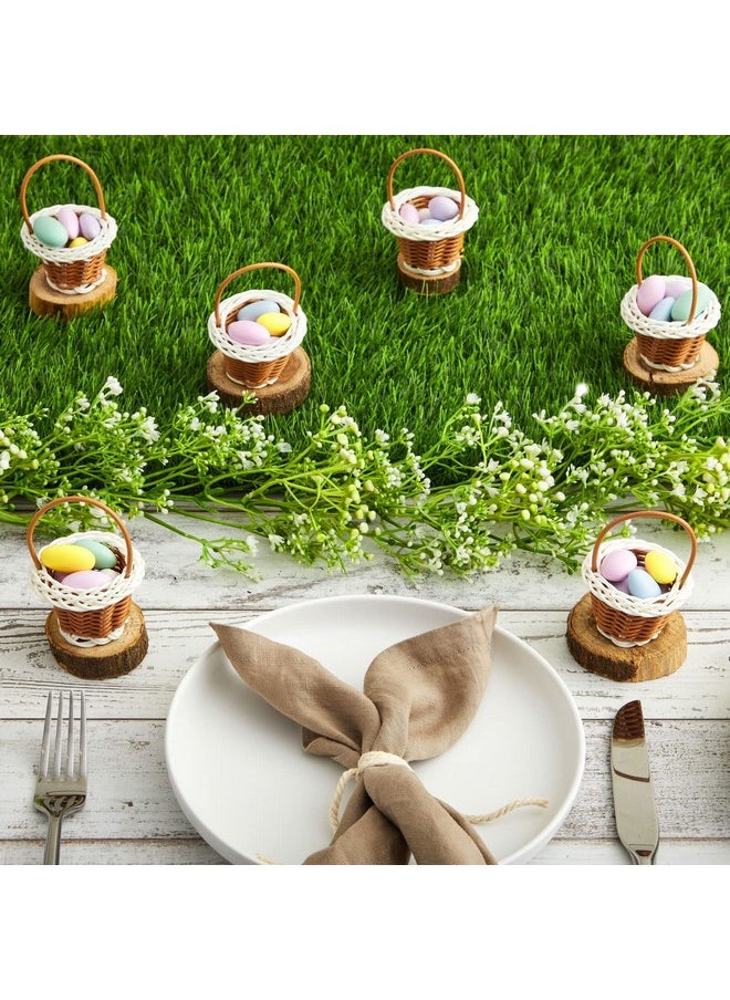 24 Pack Mini Woven Baskets With Handles Bulk Miniature Baskets For School Projects Mini Wicker Baskets For Party Favors Tiny Baskets For Crafts Picnic 2X3 Inch