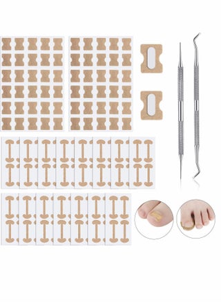 Ingrown Toenail Tool Set, Including Ingrown Toenail File and Lifter, 60 Pieces Elastic Patch Curved Toenails Brace Stickers, 60 Pieces Ingrown Toenail Correction Stickers (122 Pieces) - pzsku/Z5C3BA14CBB6C72A07CDBZ/45/_/1661426413/0140d455-89c1-4eef-a6e3-122f0aeca2b2
