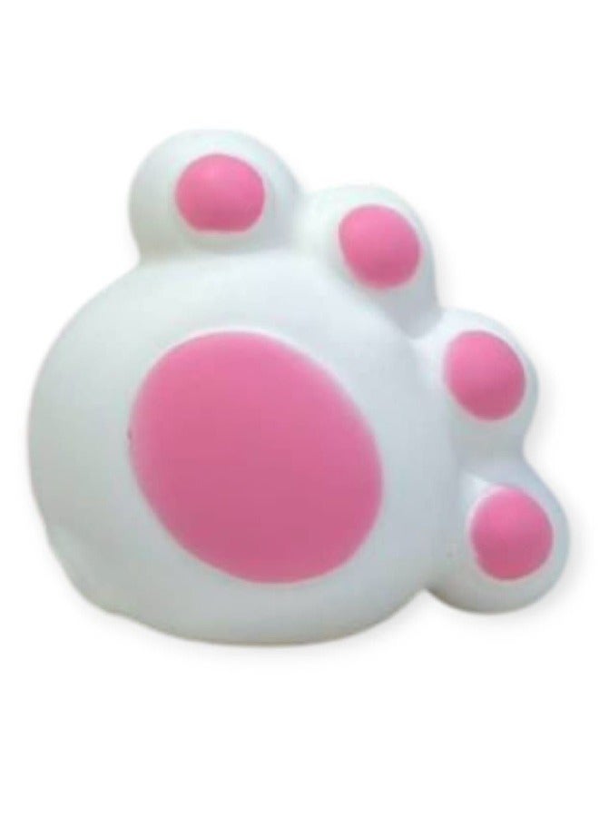 Squishy Cat Paw Ball (White) Cat Paw Stress Balls for Kids and Adults,Sensory Fidget Toys, Stretchy Cat Paws Toys - Image 1