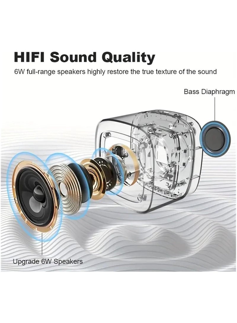 Mini Karaoke Machine with 2 Wireless Microphones Portable Bluetooth Speaker with RGB Light, Singing Machine with Echo and Vocal Cut, Supports TF, AUX-in, for Home Party, Meeting - Image 2