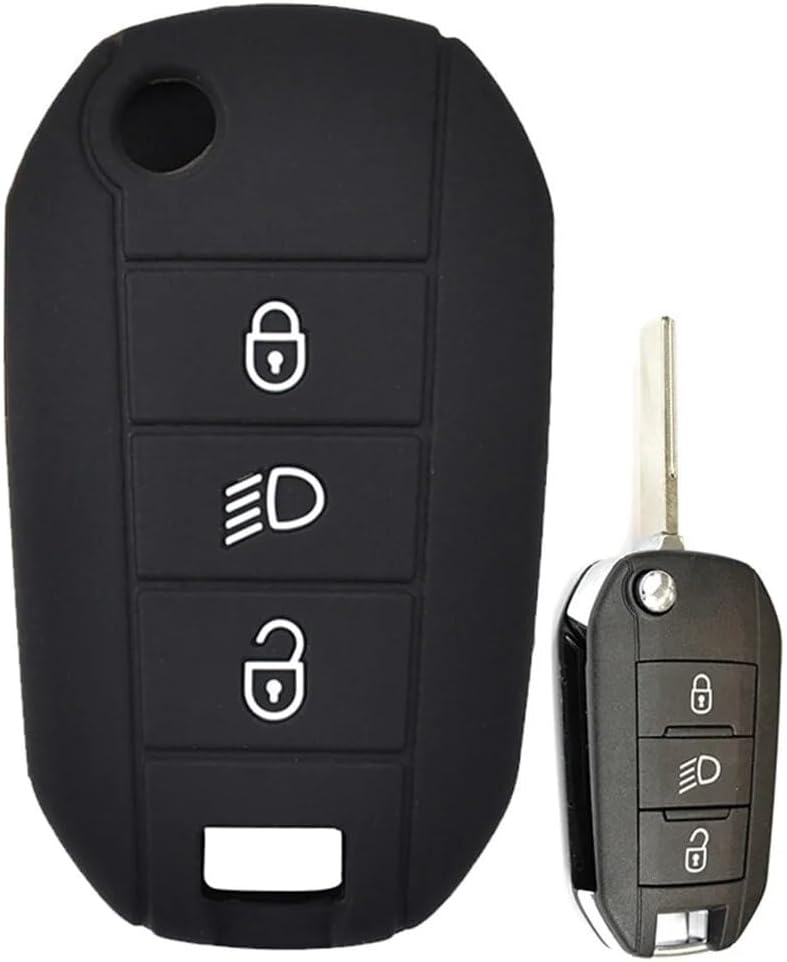 QASULER Silicone Remote Key Fob Cover for Peugeot and Citroen - Image 3