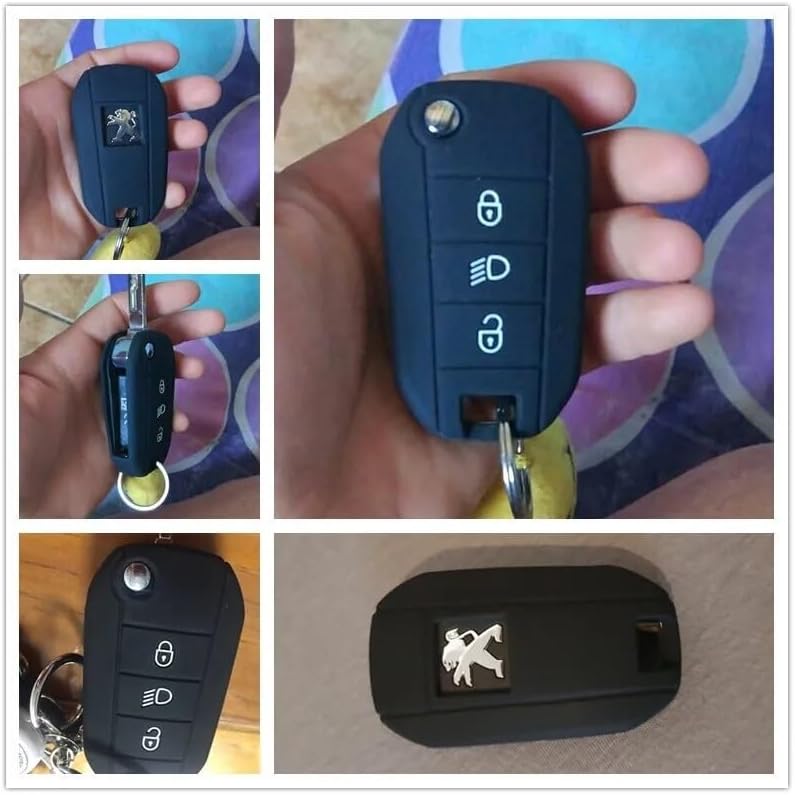 QASULER Silicone Remote Key Fob Cover for Peugeot and Citroen - Image 5