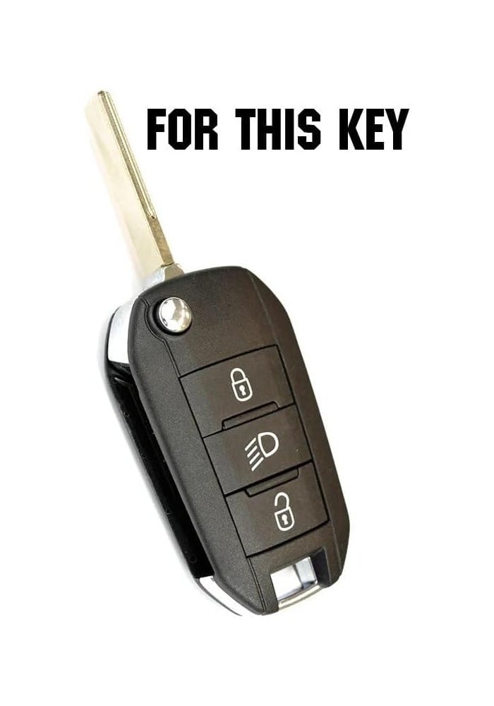 QASULER Silicone Remote Key Fob Cover for Peugeot and Citroen - Image 2