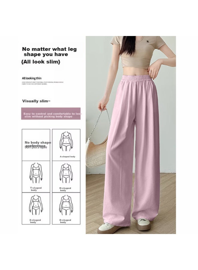 Yishangmei Loose Casual Pants For Women, Spring And Autumn Style, Wide-leg Yamamoto Pants, Women's Version, Latest Model, Ice Silk Milk Cake, Pee Size - Image 3