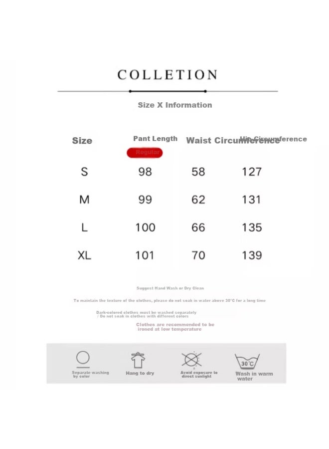 Yishangmei Loose Casual Pants For Women, Spring And Autumn Style, Wide-leg Yamamoto Pants, Women's Version, Latest Model, Ice Silk Milk Cake, Pee Size - Image 2