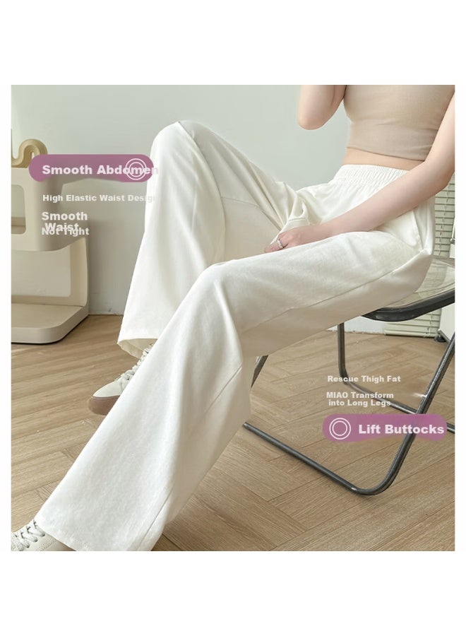 Yishangmei Loose Casual Pants For Women, Spring And Autumn Style, Wide-leg Yamamoto Pants, Women's Version, Latest Model, Ice Silk Milk Cake, Pee Size - Image 4