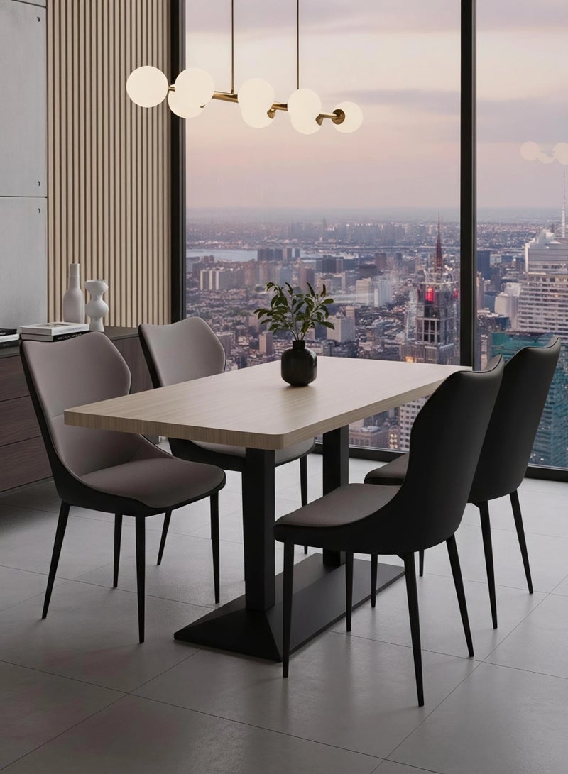 Concent Modern Dining Table Set with 4 Velvet Chairs - A Combination of Luxury and Durability - Image 1