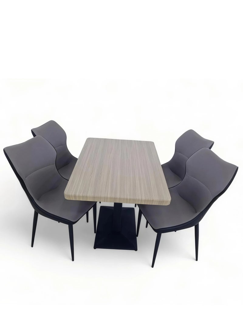 Concent Modern Dining Table Set with 4 Velvet Chairs - A Combination of Luxury and Durability - Image 2