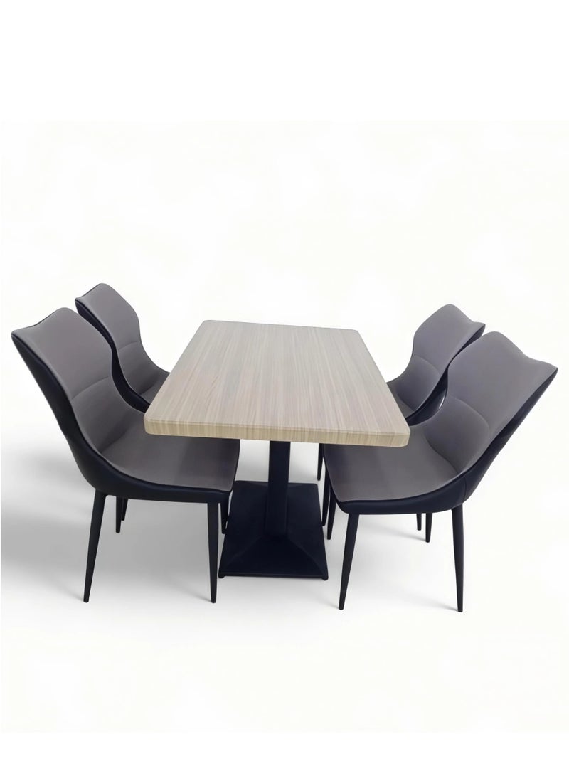 Concent Modern Dining Table Set with 4 Velvet Chairs - A Combination of Luxury and Durability - Image 3