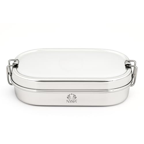 NYRA Stainless Steel Lunch Box/Tiffin with Locking Clips - Image 1