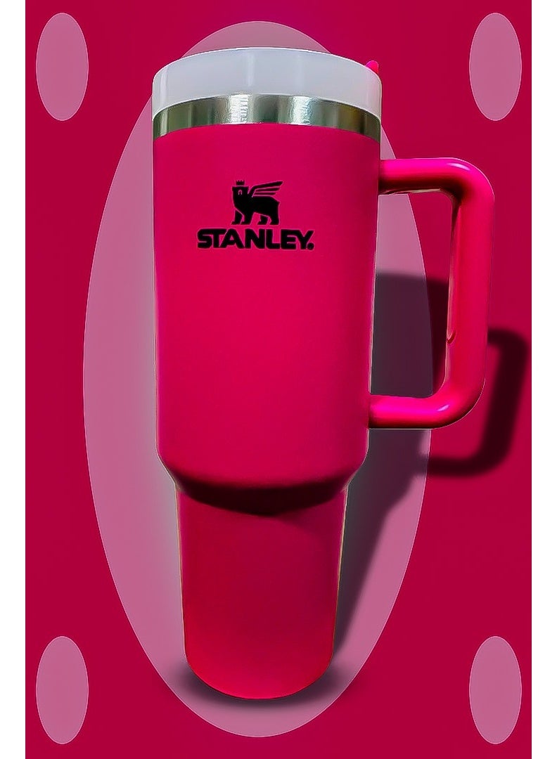 Stanley 40oz Tumbler Stainless Steel Travel Mug with Straw BPA Free Eco Friendly and Dishwasher Safe Featuring Leakproof FlowState Lid Double Wall Insulation Keeps Drinks Hot for 16 Hours and Cold for 24 Hours Slim Base Fits Most Car Cup Holders Durable Ergonomic Handle for Comfortable Use on the Go - Image 3