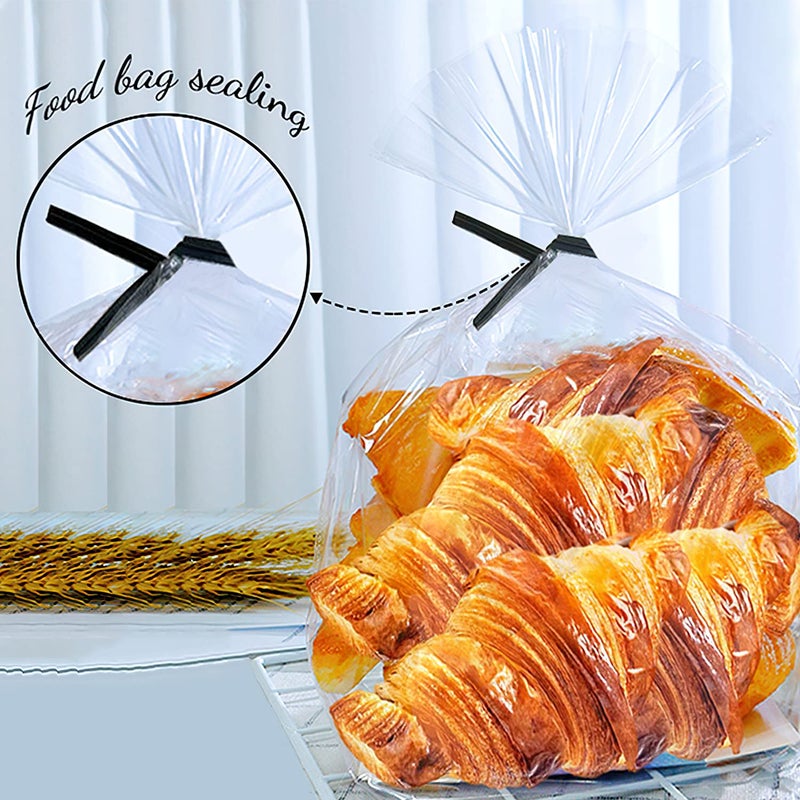 Easytle 400 Pcs Twist Ties For Bags 5"" Cable Ties Bag Twist Ties For Cord Twist Bread Ties Reusable Black Plastic Coated Ties Heavy Duty Bread Ties Twist Wire Ties For Household And Office Use - Image 4