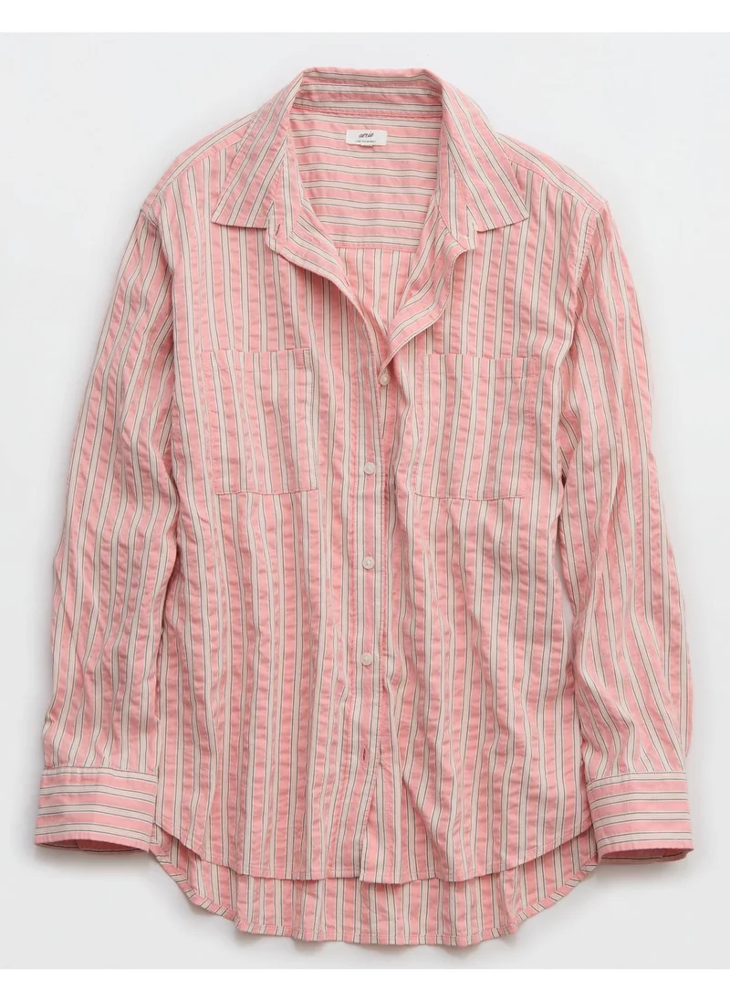 Aerie Oversize Checkered Seersucker Shirt