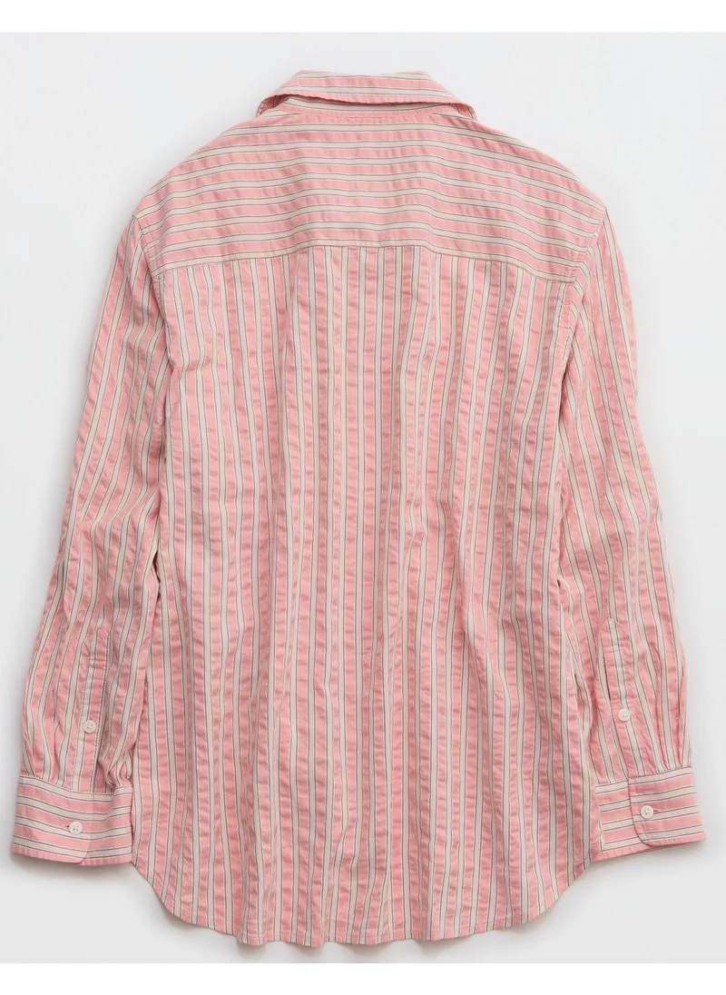 Aerie Oversize Checkered Seersucker Shirt