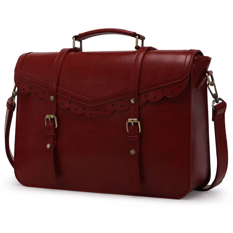ECOSUSI ECOSUSI Womens Briefcase Leather Messenger Laptop Work Bags for Women Fit 15.6" Laptop  - Image 1