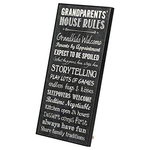 P. Graham Dunn Grandparents House Rules Decorative Wall Art Sign Plaque, 12 x 6 White Mounted Print - Image 3