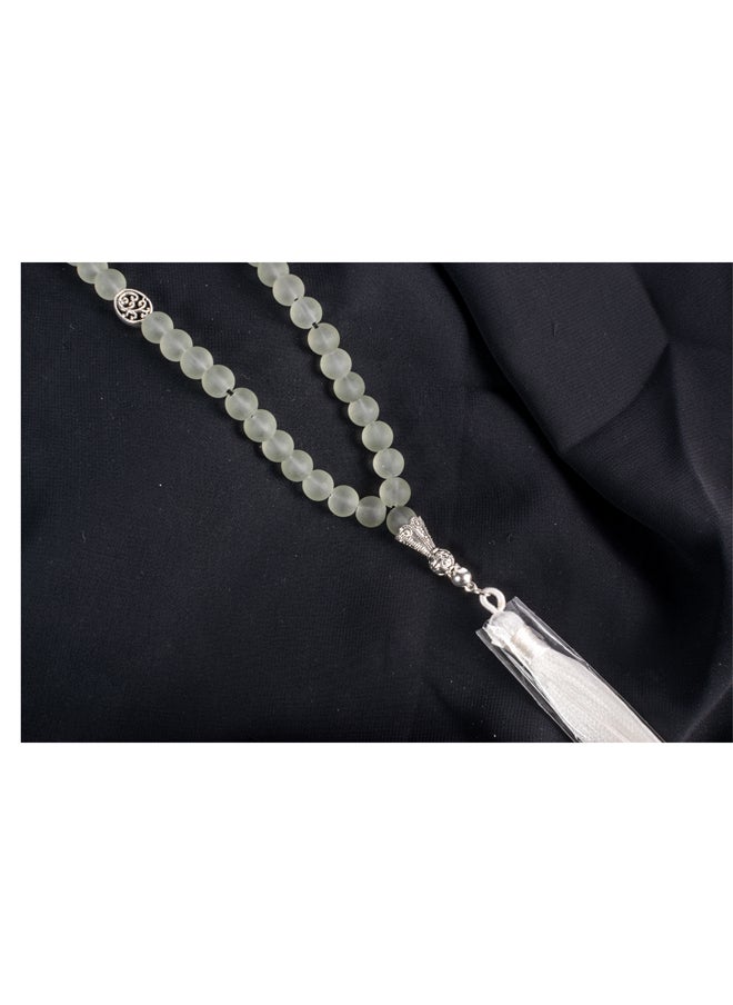 The Black Pearl Accessories Fabulous Gray Opal Stone Prayer Bead of 33 Beads  - Image 3