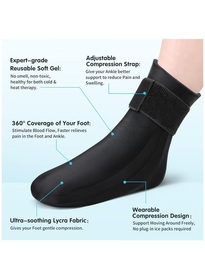 general Single Pack Cold Therapy Sock Foot Ice Pack Nerve Sockï¼Cold Pack for Ankle Pain Relief Hot Cold Therapy Ankle Cold Wrap for Sprains, Achilles, Tendonitis and Swelling - Image 5
