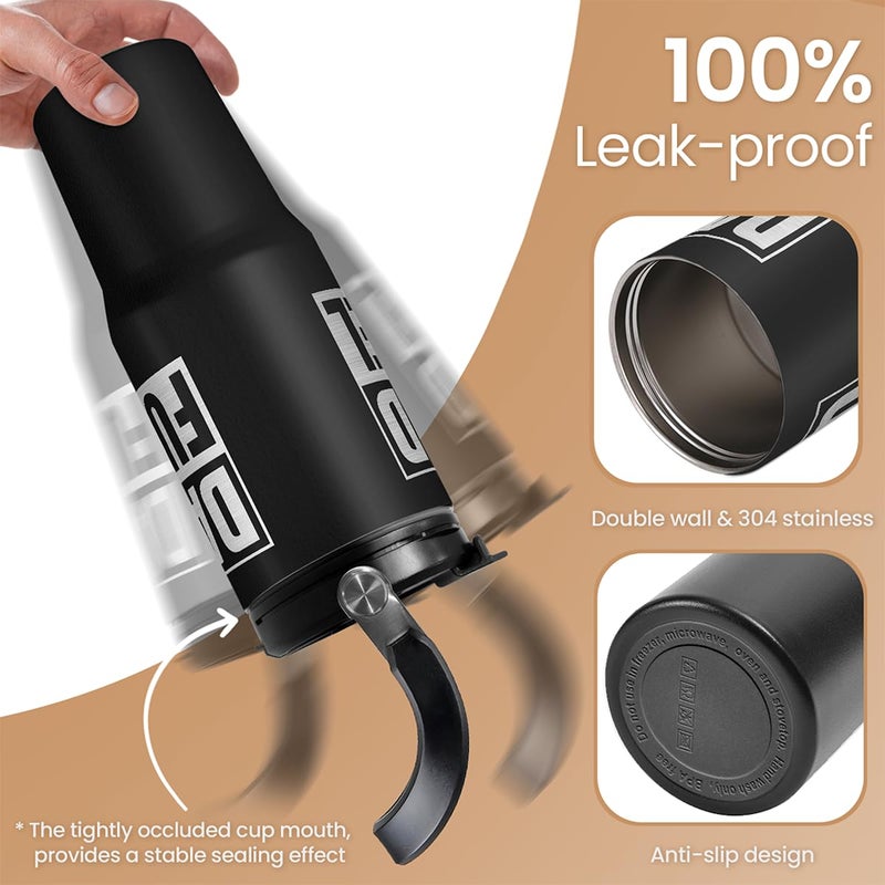 SANDJEST Dad Tumbler 30oz  Dad Fuel Stainless Steel Insulated Tumblers Travel Cup with Carry Handle & Flip Straw Lid  Gifts for Dad from Daughter Son  Dads Gift for Birthday Christmas Fathers Day - Image 3