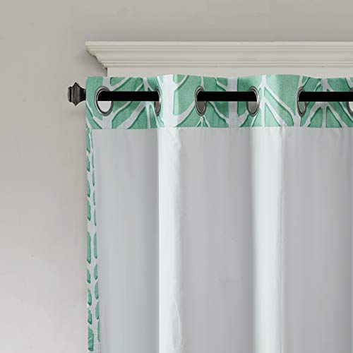 Intelligent Design Adel Blackout Bedroom, Casual Window Living Room, Family, Geometric Grommet Room Darkening Black Out Curtain 1-Panel Pack, 50x84, Aqua - Image 5