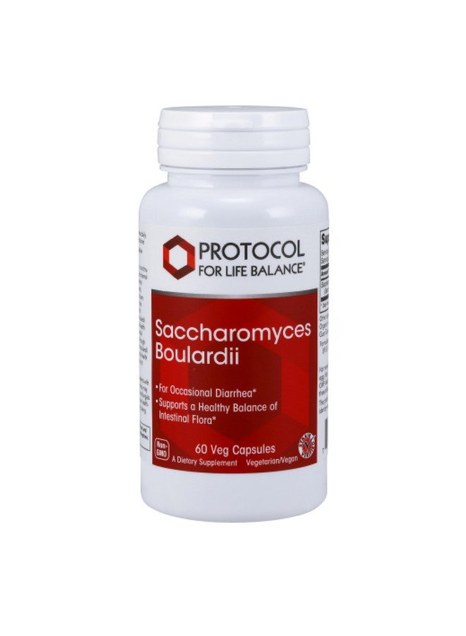 PROTOCOL FOR LIFE BALANCE Saccharomyces Boulardii - 10 Billion CFU - Probiotic Supplement - Support Gut Health & Digestive Health - Relieves Occasional Diarrhea - Halal & Kosher - 60 Veg Caps - Image 1