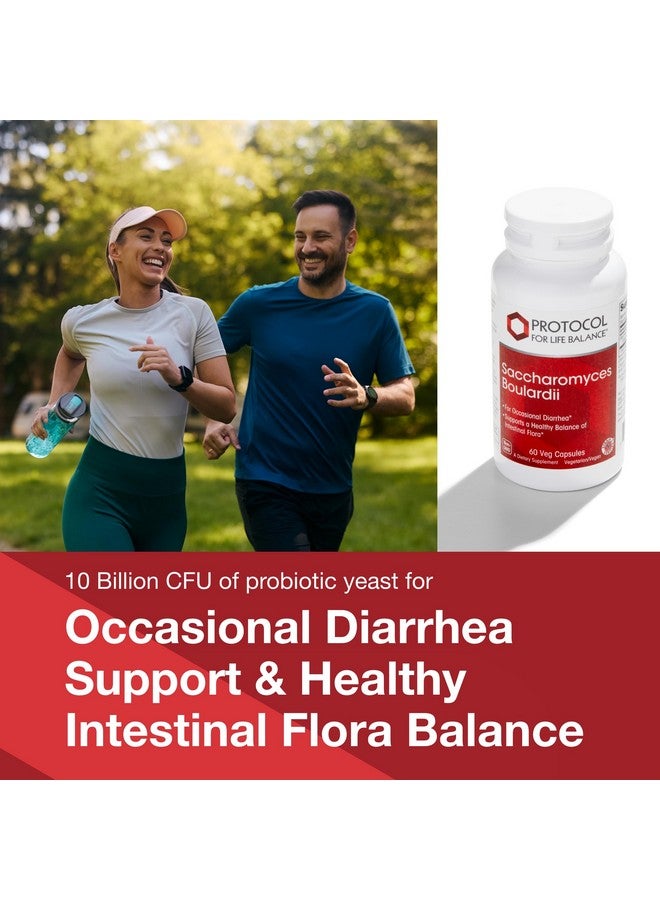 PROTOCOL FOR LIFE BALANCE Saccharomyces Boulardii - 10 Billion CFU - Probiotic Supplement - Support Gut Health & Digestive Health - Relieves Occasional Diarrhea - Halal & Kosher - 60 Veg Caps - Image 3