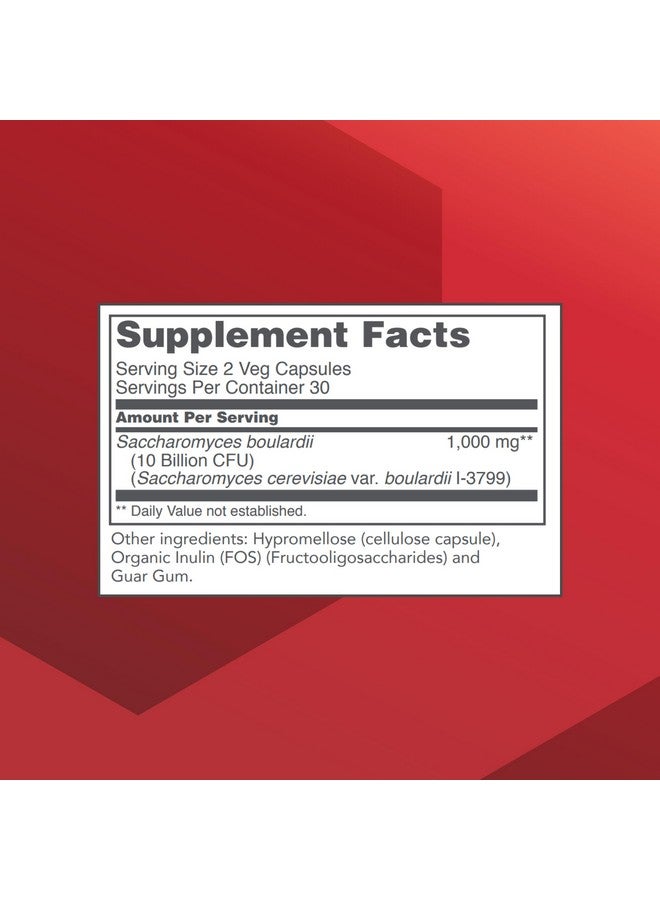 PROTOCOL FOR LIFE BALANCE Saccharomyces Boulardii - 10 Billion CFU - Probiotic Supplement - Support Gut Health & Digestive Health - Relieves Occasional Diarrhea - Halal & Kosher - 60 Veg Caps - Image 2