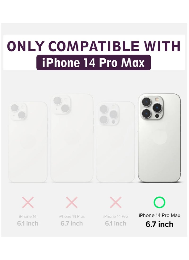 Qubits Connect Magnetic Protective Case 360 Protection Clear Case Hard PC with Built-in Strong Magnets Compatible with MagSafe Designed for iPhone 14 Pro Max 6.7 inch - Black  - Image 5