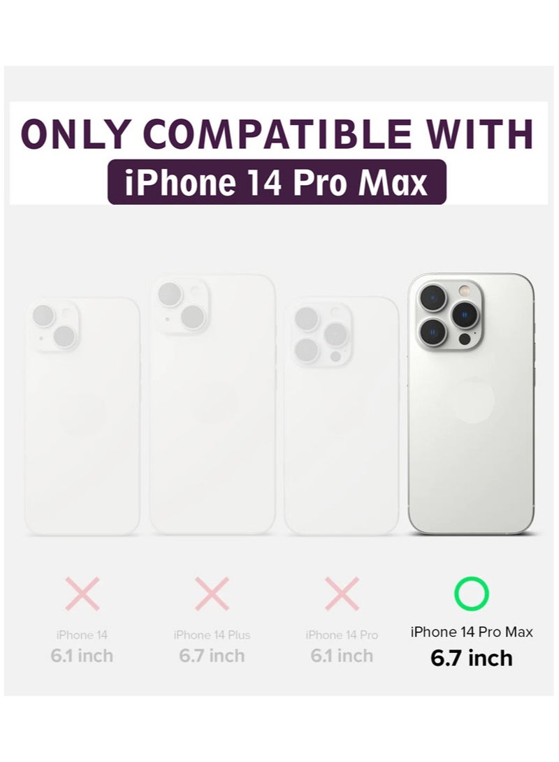 Qubits Connect Magnetic Protective Case 360 Protection Clear Case Hard PC with Built-in Strong Magnets Compatible with MagSafe Designed for iPhone 14 Pro Max 6.7 inch - Black - Image 5