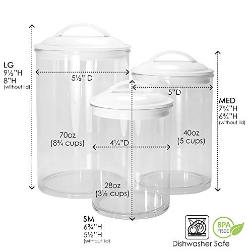 ريستون لويد أساسيات Calypso by Reston Lloyd Acrylic Storage Canisters مجموعة من 3 برتقالي - Image 5