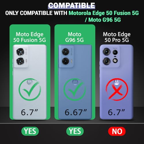 AIBEX® Compatible for Motorola G96 5G / Motorola Edge 50 Fusion 5G Mobile Back Case Cover, Crystal-Clear Shockproof Bumper with Camera Guard |(TPU+PC) | Anti-Yellow, Slim Transparent – Black - Image 2