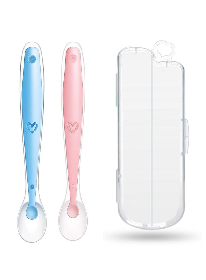 HS 2-Piece Baby Feeding Training Spoon With Case Set - Image 1