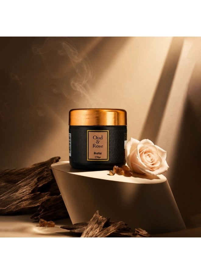 Hamidi Oud & Rose Muattar 40Gm, Multi Colour, Perfumed Muattar Home Fragrance For Majlis, For Home Styling, Tabletop Display And Interior Ambience - Image 1