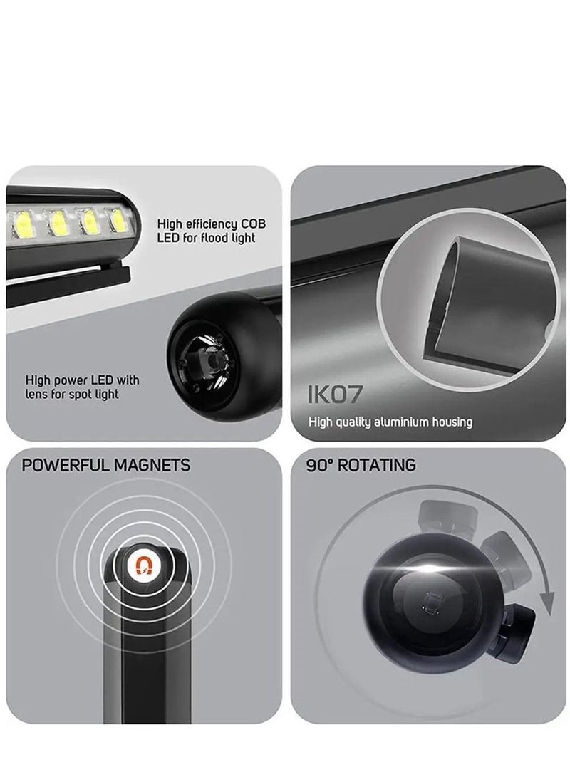 Portable LED Mini Flashlight Black - Image 3