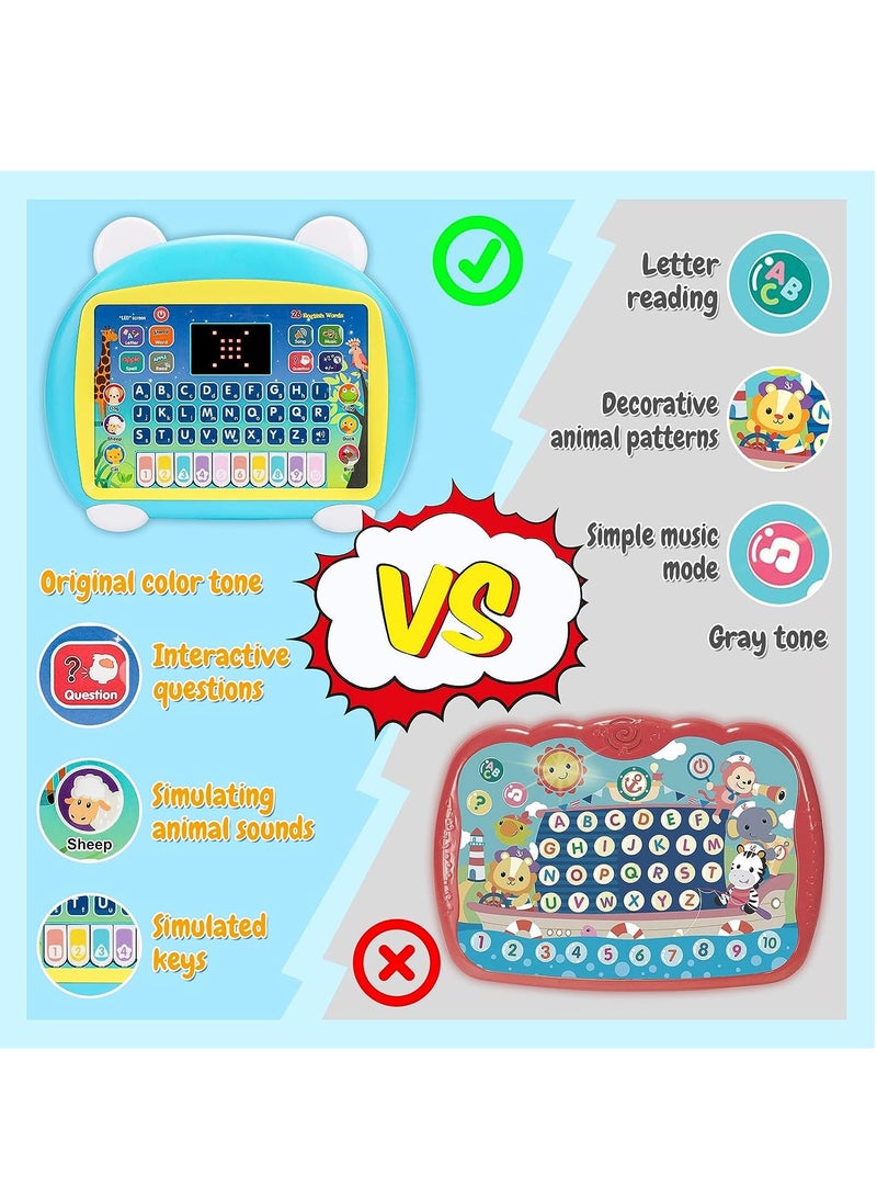 Kids Laptop Computer Toy, Kids Learning Computer English Learner Study Laptop for Early Educational, Fun Learning Machine, Learn Letter, Words, Games, Mathematics, Music, Logic, Memory Tool (Blue)  - Image 3