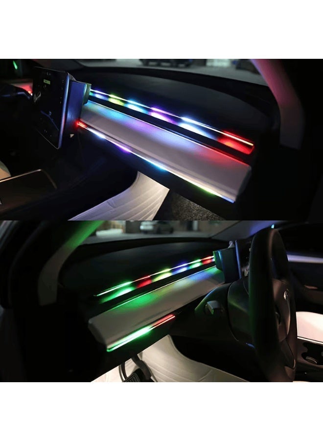 شريط إضاءة محيطية LED متعدد الألوان (قوس قزح) لمقصورة السيارة يعمل بمنفذ USB – إضاءة نيون مرنة للوحة القيادة، وغرف الألعاب، وخلفية التلفاز، والديكور المنزلي. - Image 3