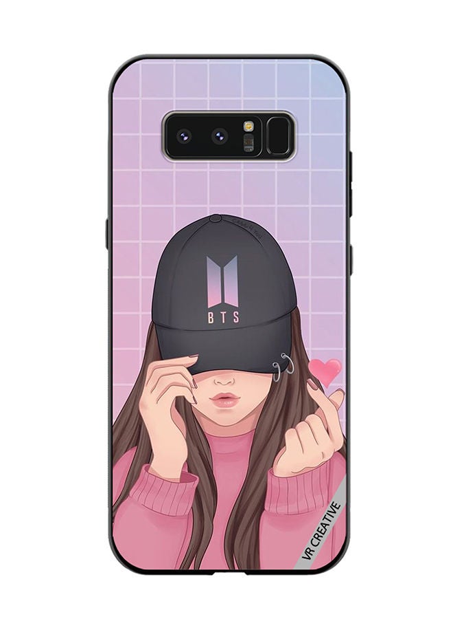 VR CREATIVE Protective Case Cover For Samsung Galaxy Note 8 Bts Cap Girl Design Multicolour - Image 1