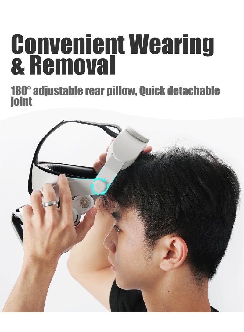 Luckam Comfort Head Strap for Vision Pro Accessories, Adjustable Elite Strap for Vision Pro Headset Replacement Accessories, Reduce Facial Stress,Soft Cushion Lightweight for Apple VR Head Strap - Image 4