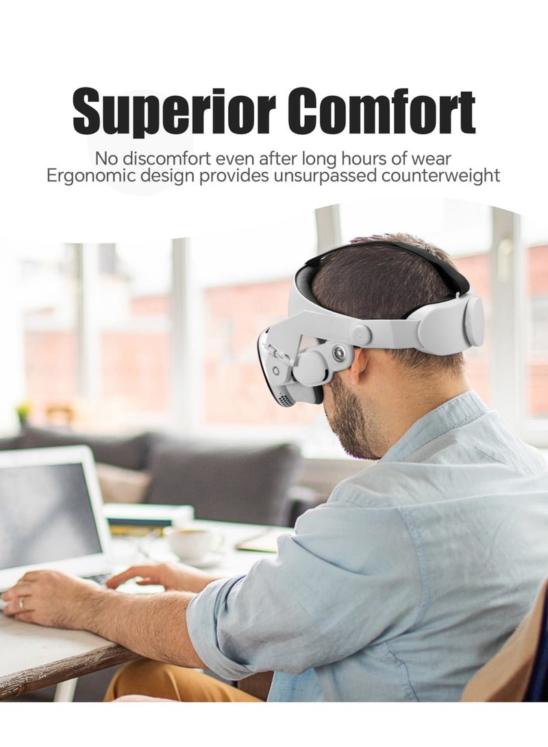 Luckam Comfort Head Strap for Vision Pro Accessories, Adjustable Elite Strap for Vision Pro Headset Replacement Accessories, Reduce Facial Stress,Soft Cushion Lightweight for Apple VR Head Strap - Image 5