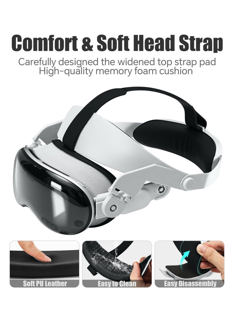 Luckam Comfort Head Strap for Vision Pro Accessories, Adjustable Elite Strap for Vision Pro Headset Replacement Accessories, Reduce Facial Stress,Soft Cushion Lightweight for Apple VR Head Strap - Image 2