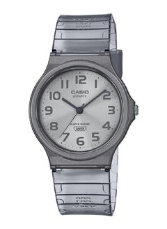 Casio Unisex Watch Classic Casual Analog translucent color Silver Dial Resin Band MQ-24S-8BDF
