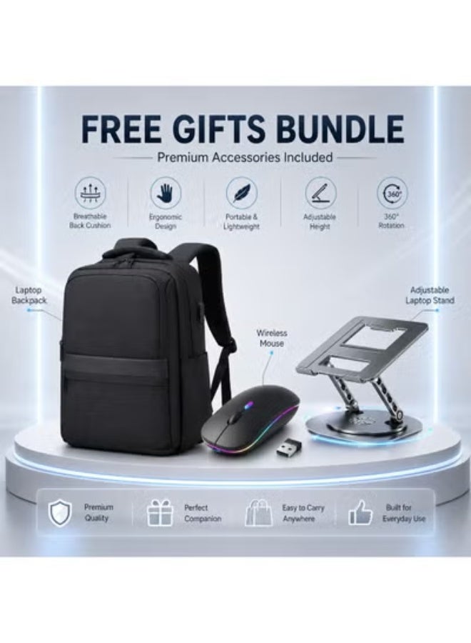 13.3 Inch FHD Business Laptop with Core i5 Processor, 8GB RAM, 256GB SSD, Integrated Graphics, Professional Operating System, Includes Free Laptop Stand, Mouse and Carry Bag for Work & Productivity - Image 2