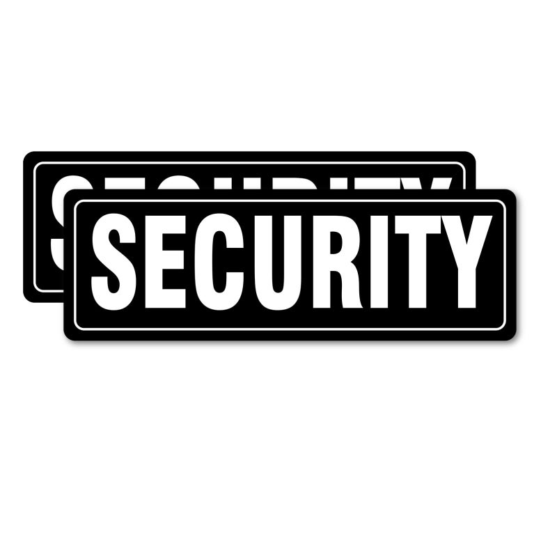Security Sign Magnet 2 Pack Black Security Officers Magnetic Signs For Vehicles Trucks SUV and Cars Rover Patrol Security 14243