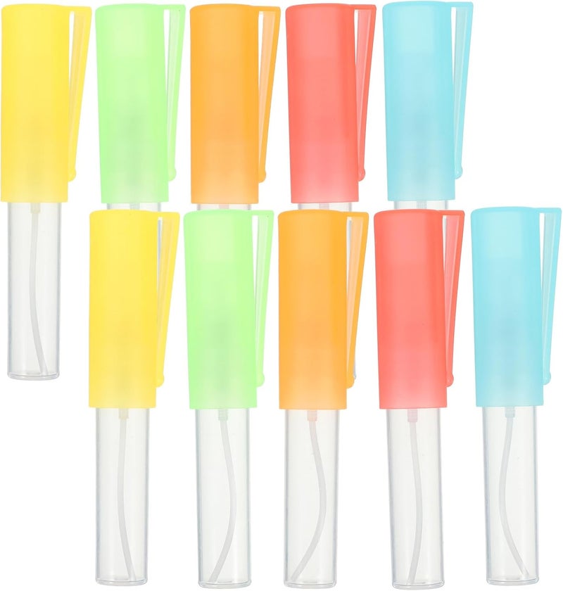 عبوة ABOOFAN لرذاذ العطور بحجم سفري، 10 قطع، سعة 5 مل، قابلة لإعادة التعبئة، صغيرة الحجم، متعددة الألوان، مناسبة لتخزين المستحضرات التجميلية ورش العطور. - Image 1
